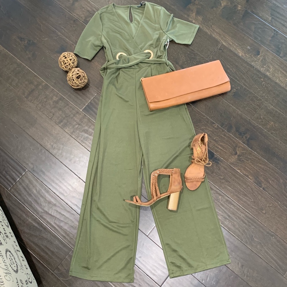 Olive green jumpsuit